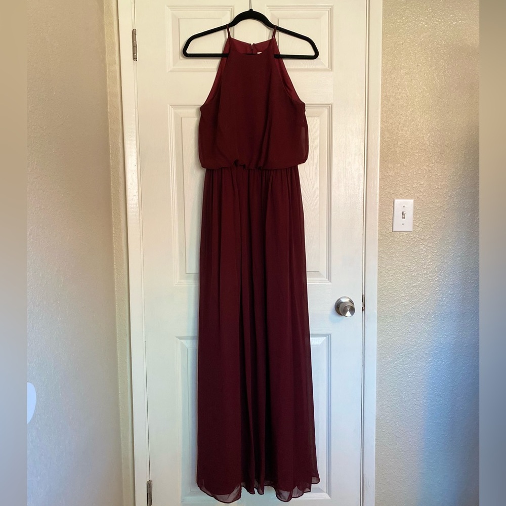 Chiffon High Neck A-Line Princess Dress
